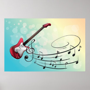 Elektrische Gitarrenmusik Poster