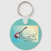 Elektrische Gitarrenmusik Schlüsselanhänger (Vorderseite)