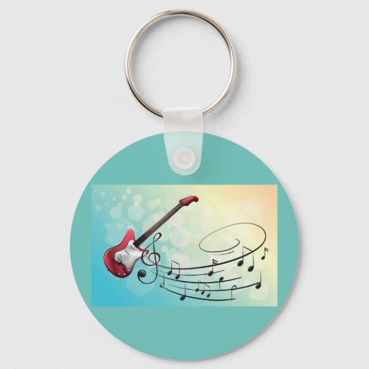 Elektrische Gitarrenmusik Schlüsselanhänger (Vorderseite)