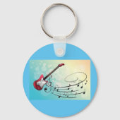 Elektrische Gitarrenmusik Schlüsselanhänger (Rückseite)