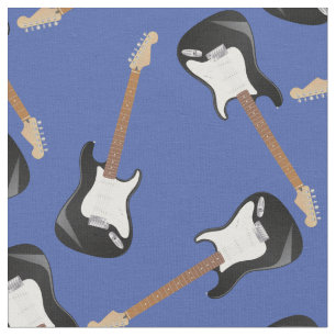 Elektrische Gitarrenmusik Zimmerdekor Blau Stoff