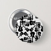 Elektrische Gitarrenmuster-Musik als CUSTOM-FARBE Button (Vorne & Hinten)