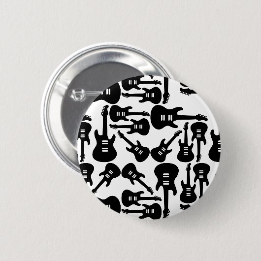 Elektrische Gitarrenmuster-Musik als CUSTOM-FARBE Button (Vorne & Hinten)