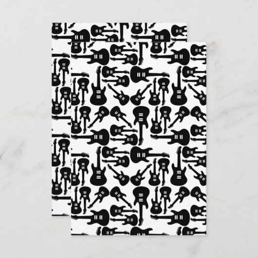 Elektrische Gitarrenmuster-Musik als CUSTOM-FARBE Dankeskarte (Vorne/Hinten)
