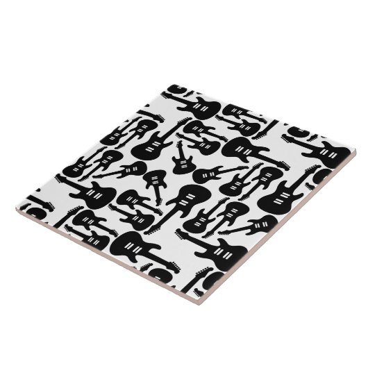 Elektrische Gitarrenmuster-Musik als CUSTOM-FARBE Fliese (Seite)