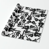 Elektrische Gitarrenmuster-Musik als CUSTOM-FARBE Geschenkpapier (Ungerollt)