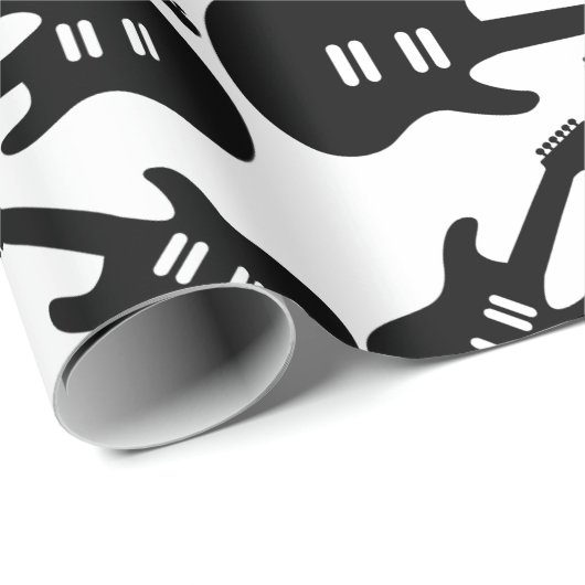 Elektrische Gitarrenmuster-Musik als CUSTOM-FARBE Geschenkpapier (Rolleneckpunkt)