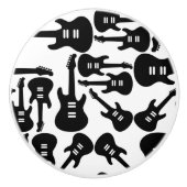 Elektrische Gitarrenmuster-Musik als CUSTOM-FARBE Keramikknauf (Vorderseite)