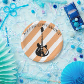 Elektrische Gitarrenmuster Musik Thema Pappteller (Party)