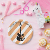 Elektrische Gitarrenmuster Musik Thema Pappteller (Party)