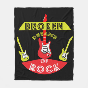 Elektrische Gitarrenrockträume Rock Music Spaß Fleecedecke