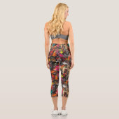 Elektrische Graffiti-Leinwand - kühl und energetis Capri Leggings (Rückseite)