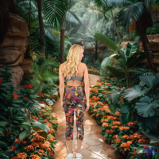 Elektrische Graffiti-Leinwand - kühl und energetis Capri Leggings