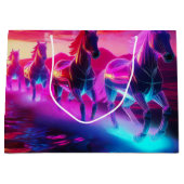 Elektrische Herde - Synthwave Pferde Große Geschenktüte (Vorderseite)