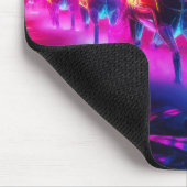 Elektrische Herde - Synthwave Pferde Mousepad (Ecke)