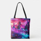 Elektrische Herde - Synthwave Pferde Tasche (Rückseite)