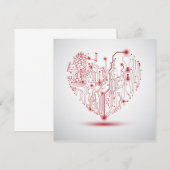 Elektrische Herz-Einladung Einladung (Vorne/Hinten)