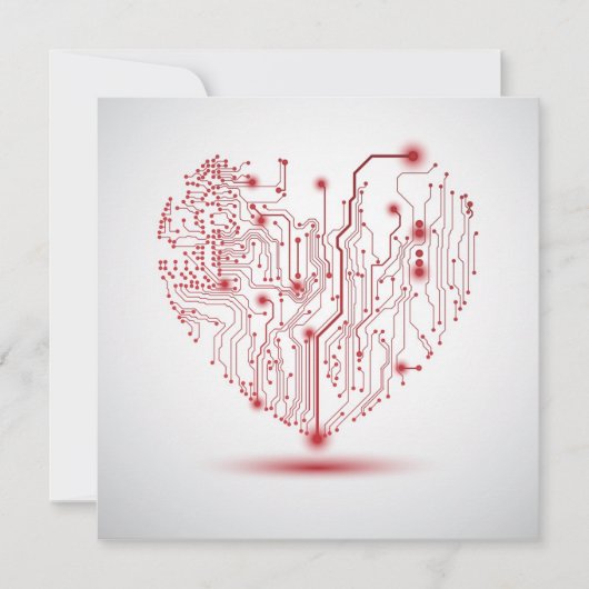 Elektrische Herz-Einladung Einladung (Vorderseite)