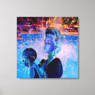 Elektrische Hexe Leinwanddruck