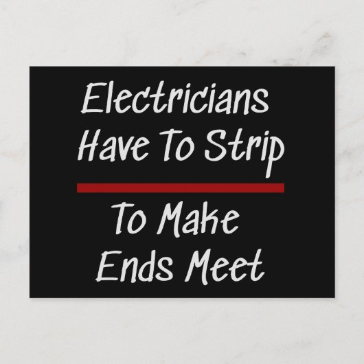 Elektrische Joke Funny Novelty Spaß Electrical Postkarte (Vorderseite)