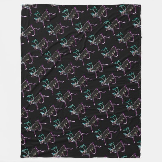 Elektrische Karibik Fleecedecke (Vorderseite)