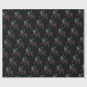 Elektrische Karibik Geschenkpapier (Flach)