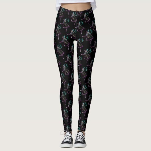 Elektrische Karibik Leggings (Vorderseite)