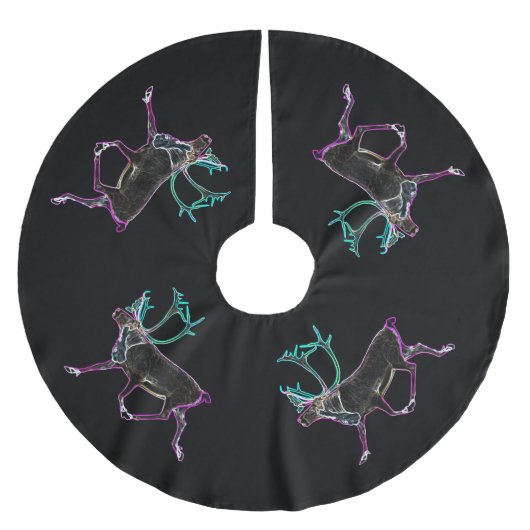 Elektrische Karibik Polyester Weihnachtsbaumdecke (Vorderseite)