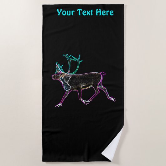 Elektrische Karibik Strandtuch (Vorderseite)