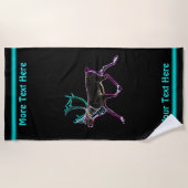 Elektrische Karibik Strandtuch (Vorderseite)