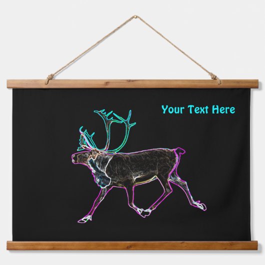 Elektrische Karibik Wandteppich Mit Holzrahmen (Vorne)