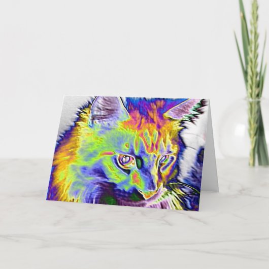 Elektrische Katze Karte (Vorderseite)