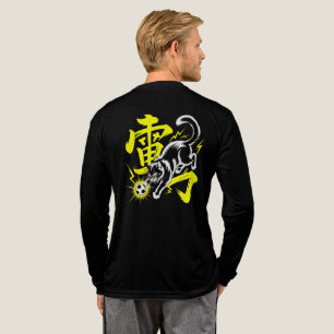 Elektrische Katzen-Stürmer-Fußball-Fan-Ausrüstung Tri-Blend Shirt