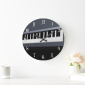 Elektrische Klaviertastatur Große Wanduhr (Zuhause)