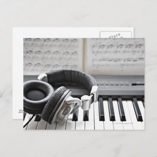 Elektrische Klaviertastatur Postkarte (Vorne/Hinten)