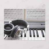 Elektrische Klaviertastatur Postkarte (Vorderseite)