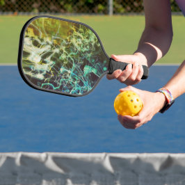 Elektrische Lichtlinien Gradient abstrakt. Pickleball Schläger
