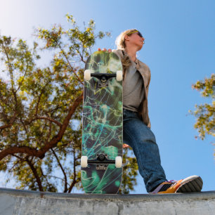 Elektrische Lichtlinien Gradient abstrakt. Skateboard