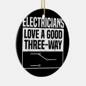 Elektrische Liebe ein gutes Drei-Wege-Funny Keramik Ornament (Rechts)