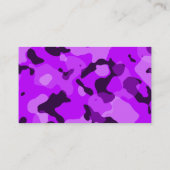 Elektrische Lila Camouflage; Vintager Chalkboard-L Visitenkarte (Rückseite)