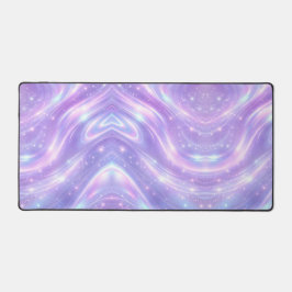 Elektrische lila Neonmuster AI-Kunst Schreibtischunterlage