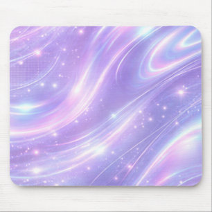 Elektrische lila Neonmuster KI-Kunst Mousepad