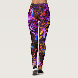 Elektrische Lila und Abstrakte Kunst Leggings