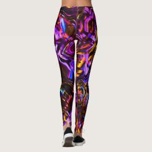 Elektrische Lila und Abstrakte Kunst Leggings