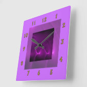Elektrische lila Wirbels-Wand-Uhr Quadratische Wanduhr (Winkel)