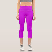 Elektrische Lila Yoga Capris (Vorderseite)