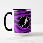 Elektrische lila Zebra-Streifen; Zahl Skaten Tasse (Links)