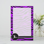 Elektrische Lila Zebrastreifen; Ballett Briefpapier (Stehend Vorderseite)