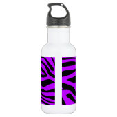 Elektrische Lila Zebrastreifen; Ballett Edelstahlflasche (Rückseite)