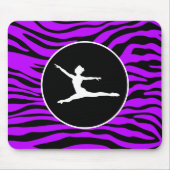 Elektrische Lila Zebrastreifen; Ballett Mousepad (Vorne)